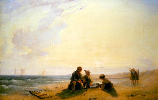 Fransk kystscene av Richard Parkes (attr. to) Bonington