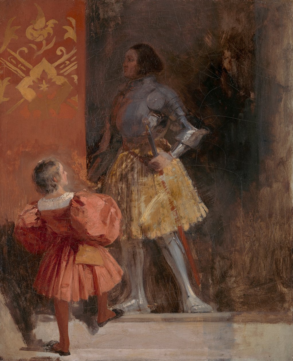 A Knight and Page (fra Johann Wolfgang von Goethes "Götz von Berlichingen") av Richard Parkes Bonington