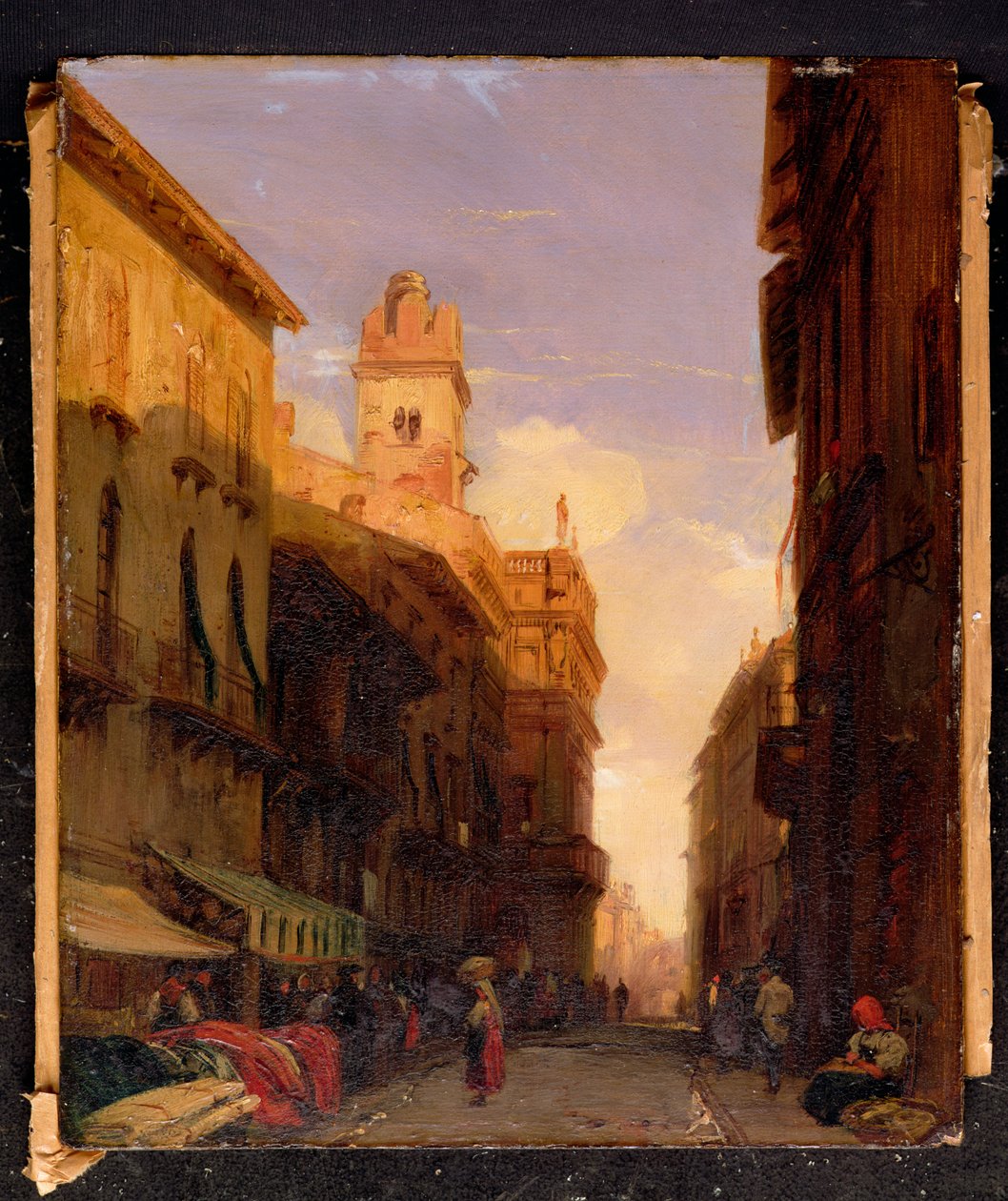 Utsikt over Prince Maffeis palass, Verona av Richard Parkes Bonington