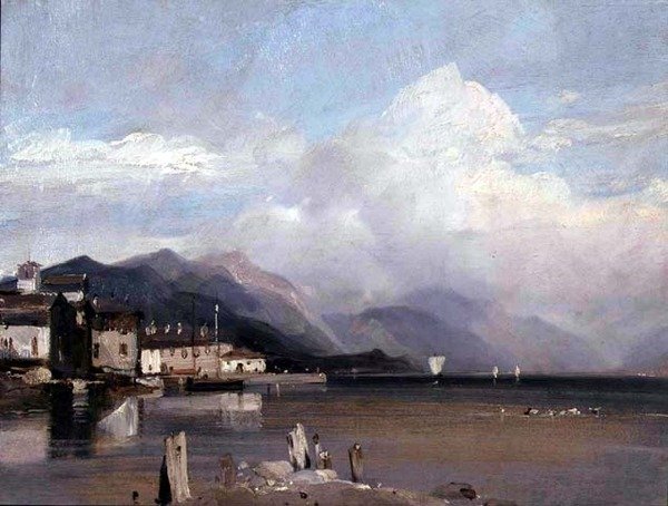 En fjern utsikt over fjellet Fascia av Richard Parkes Bonington