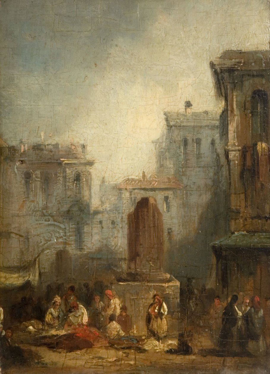 En italiensk by, 1822-28. av Richard Parkes Bonington