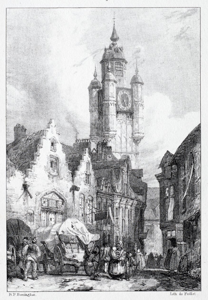 Bergues: Markedstårnet av Richard Parkes Bonington