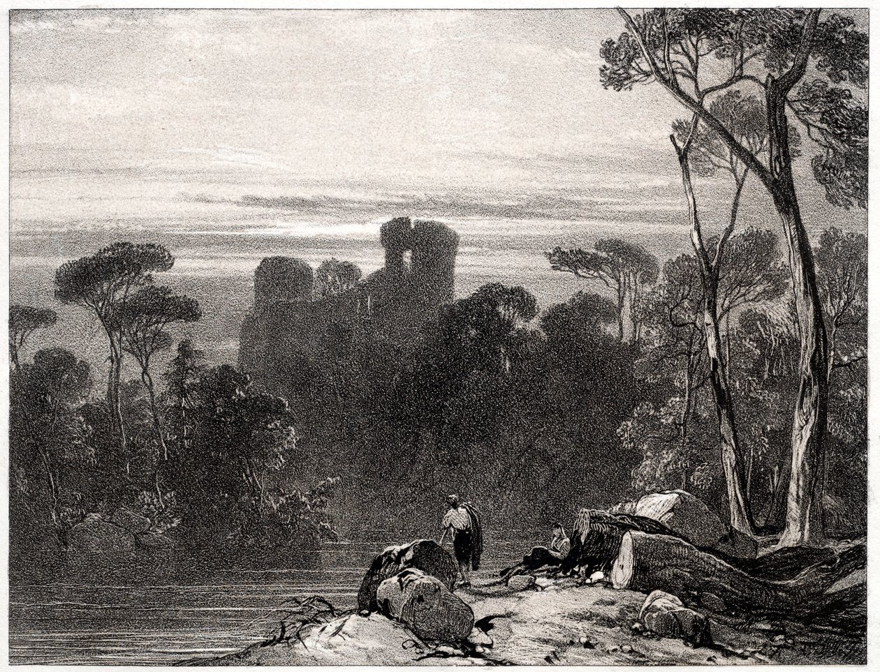 Bothwell Castle av Richard Parkes Bonington