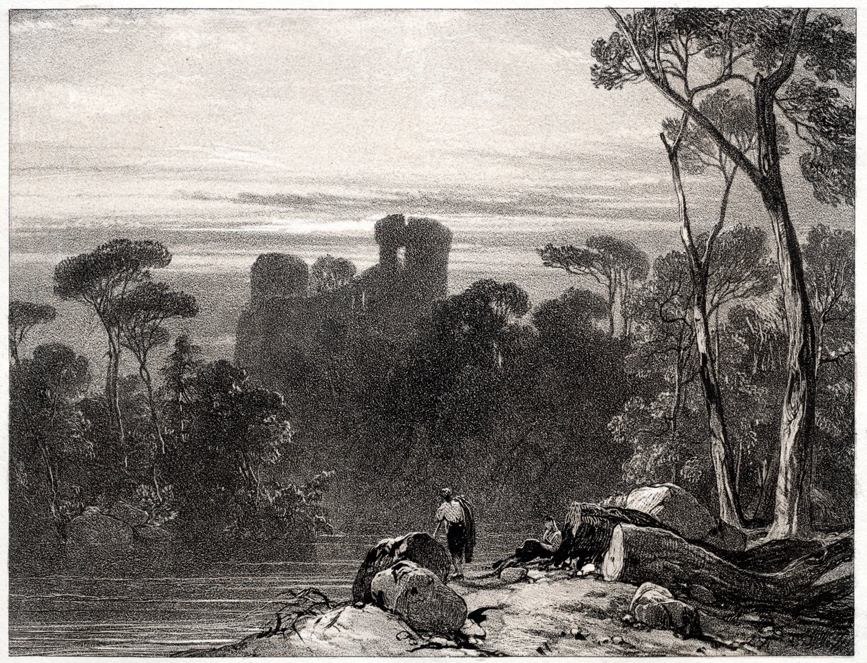 Bothwell Castle, 1826. av Richard Parkes Bonington