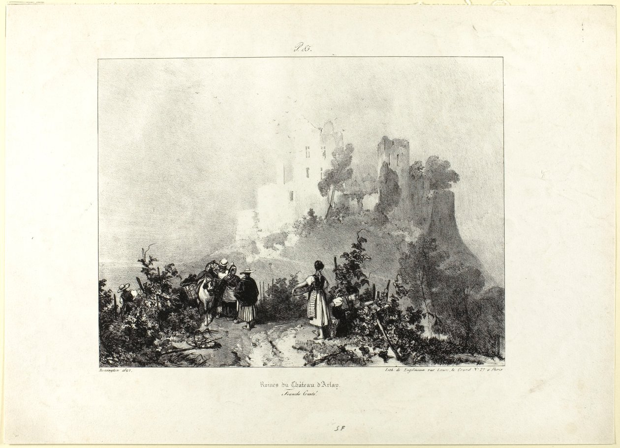 Château d#39;Arlay av Richard Parkes Bonington
