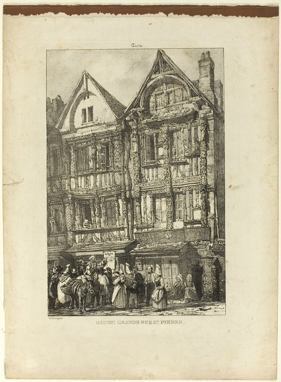 Stort hus, Rue St. Pierre av Richard Parkes Bonington