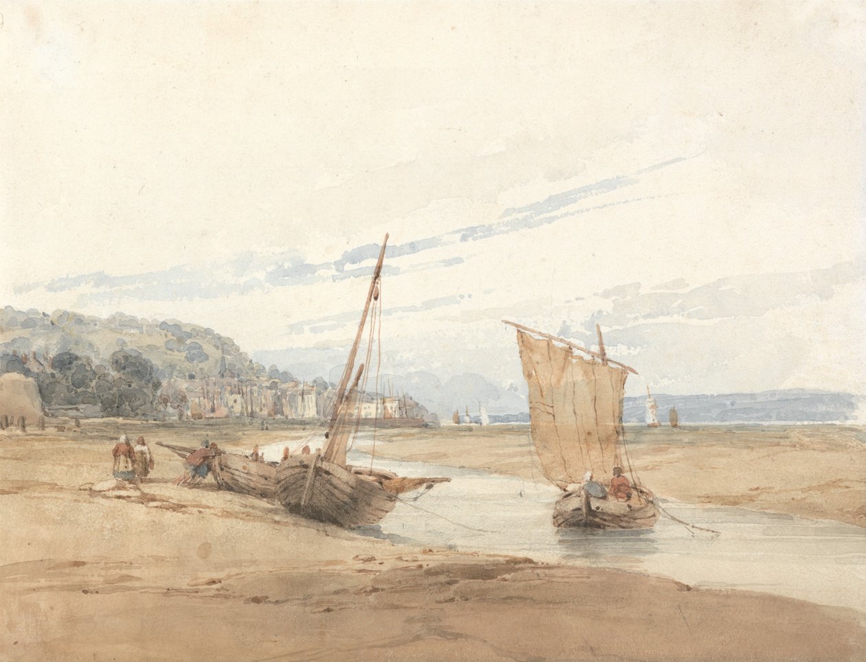 Nær Honfleur av Richard Parkes Bonington