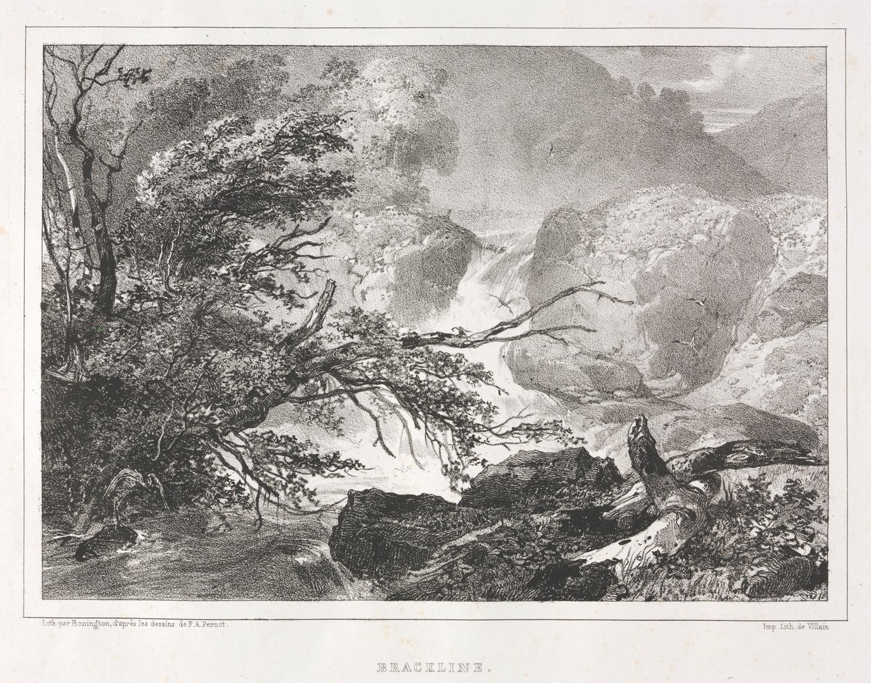 Pittoreske utsikter over Skottland: Brackline, 1826. av Richard Parkes Bonington