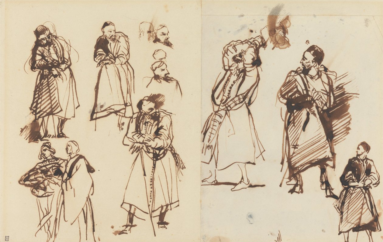 Studier for Shylock av Richard Parkes Bonington