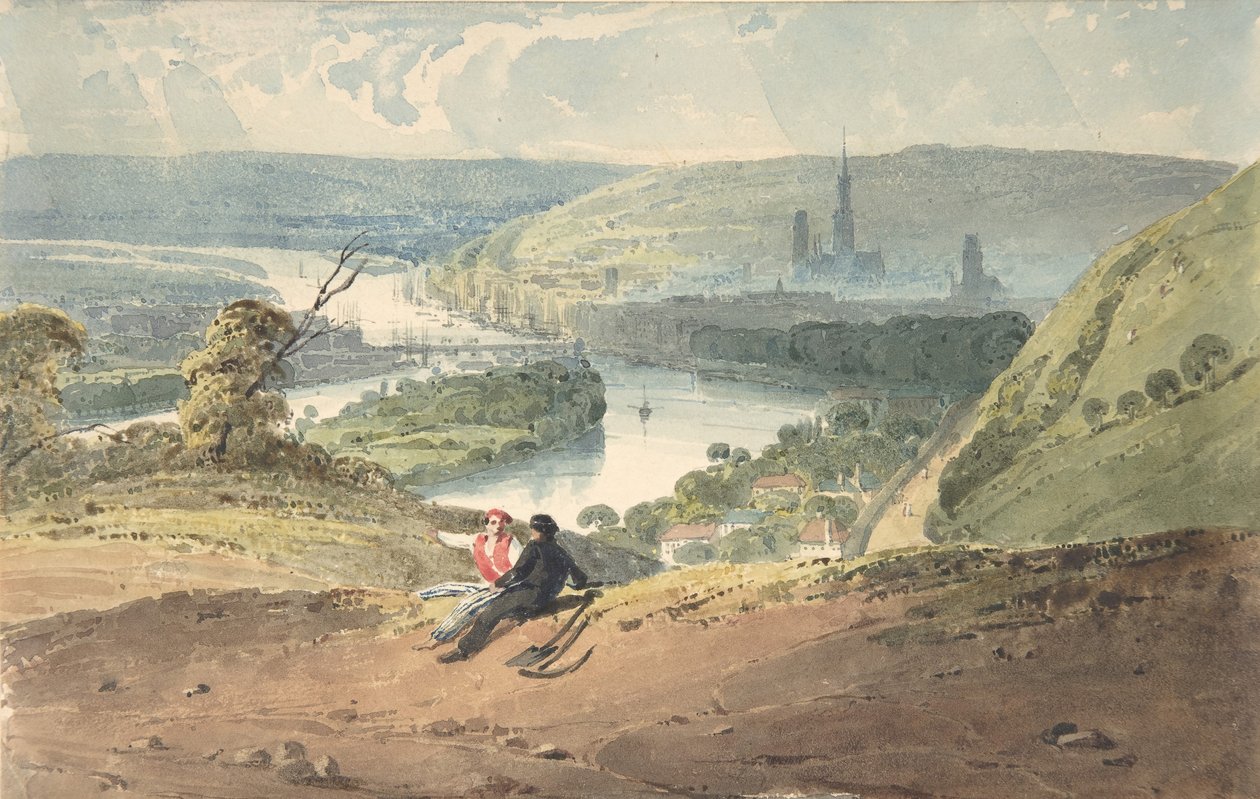 Utsikt over Rouen fra St. Catherine