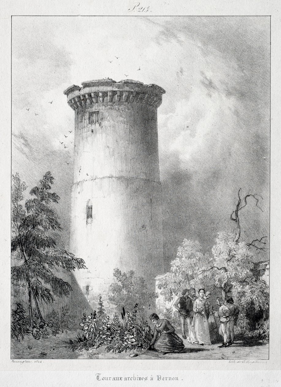 Pittoreske og romantiske reiser i det gamle Frankrike, Normandie..., 1824. av Richard Parkes Bonington
