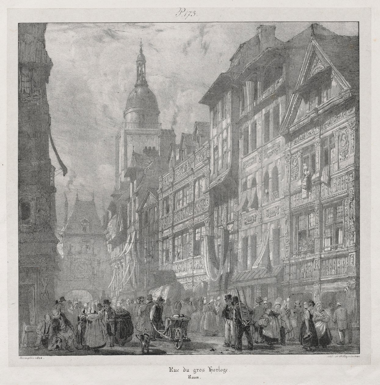Pittoreske og romantiske reiser i det gamle Frankrike, Normandie..., 1824. av Richard Parkes Bonington