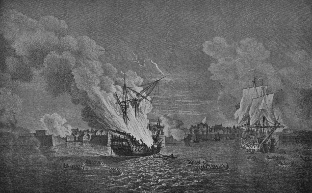 Cutting-out affære i Louisbourg, c1760 av Richard Paton