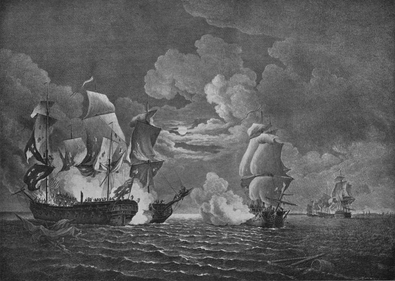 Paul Jones seier, c1780 av Richard Paton