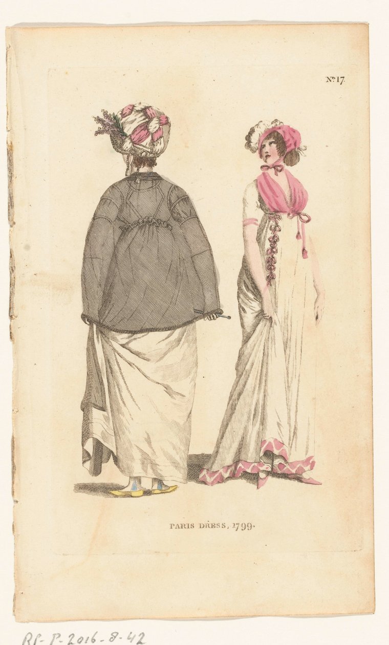 Magazine of Female Fashions of London and Paris, No.17. Paris-kjole, 1799 av Richard Phillips
