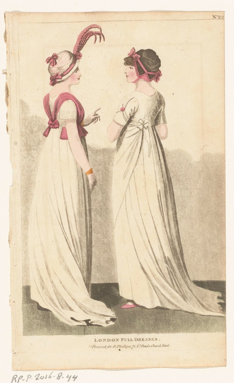 Magazine of Female Fashions of London og Paris. nr. 22. London Full Kjoler. av Richard Phillips