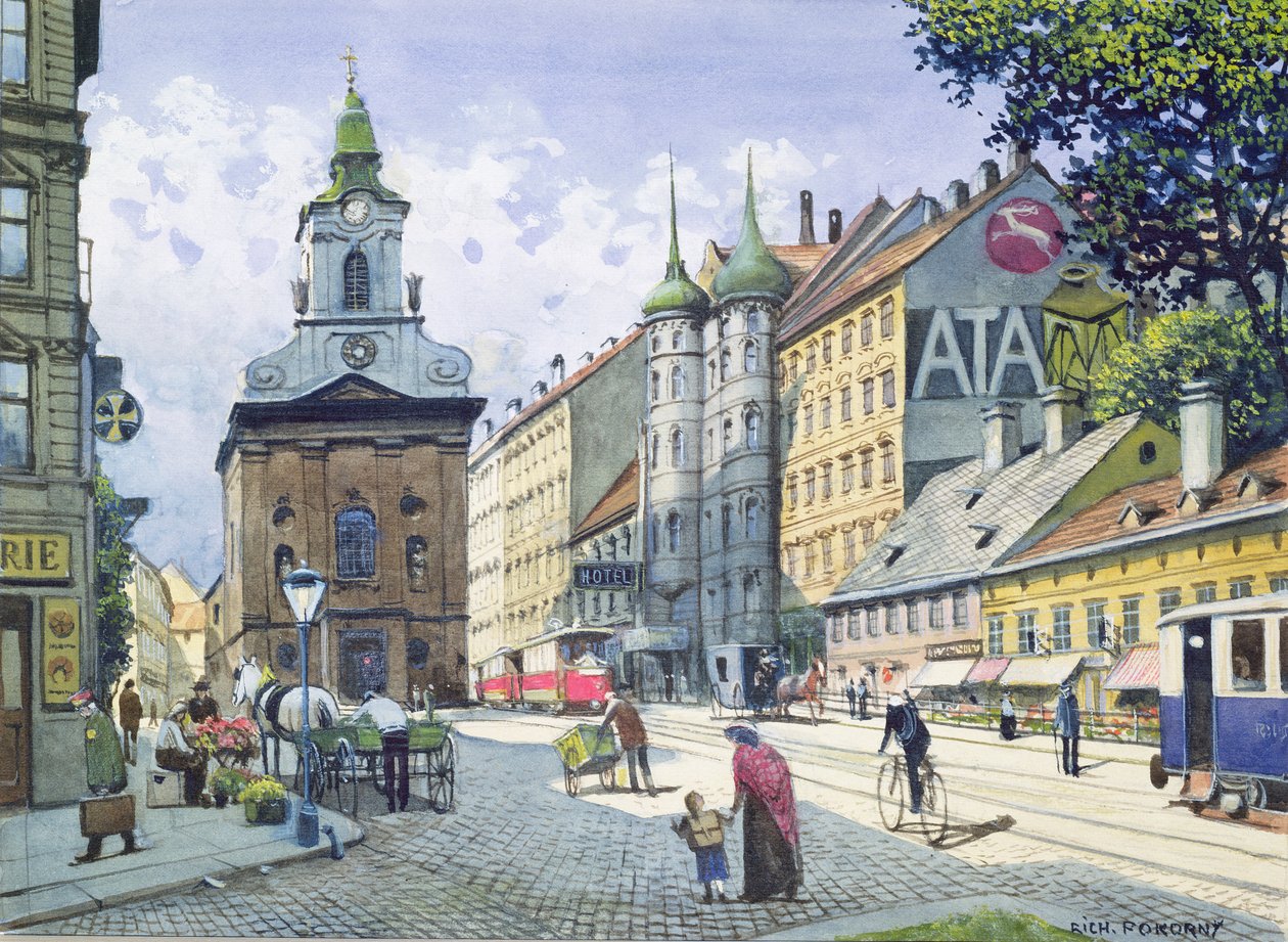 Skorsteinsfeierkirken, Wiedner Hauptstrasse, Wien av Richard Pokorny