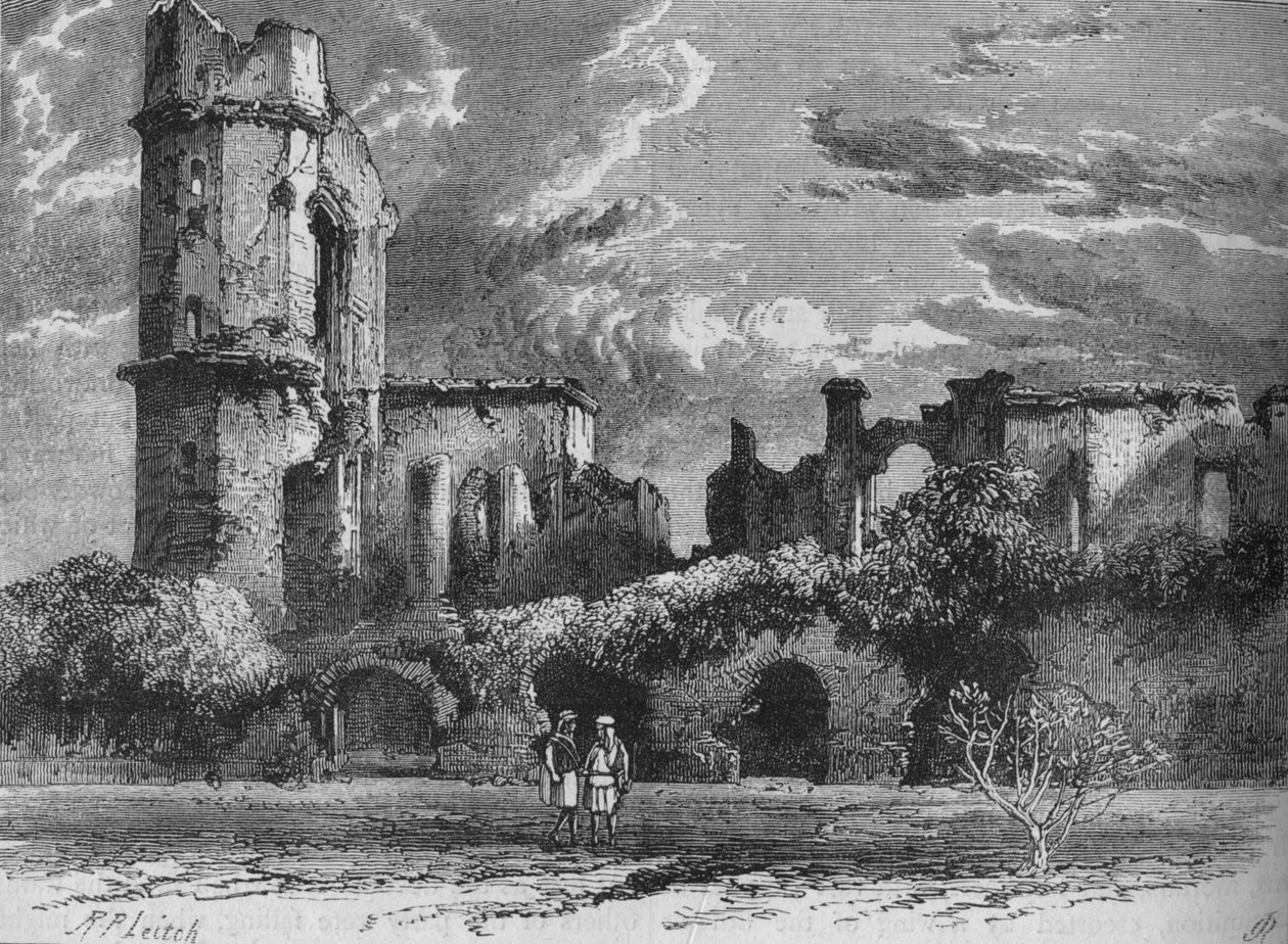 Ruinene av residensen i Lucknow, c1880 av Richard Principal Leitch