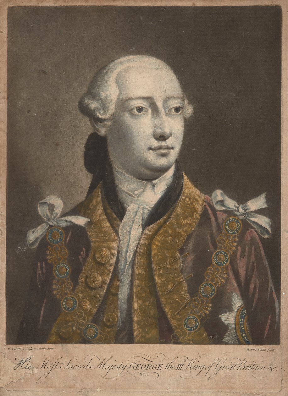 Kong George III, ca. 1762 (mezzotint) av Richard Purcell