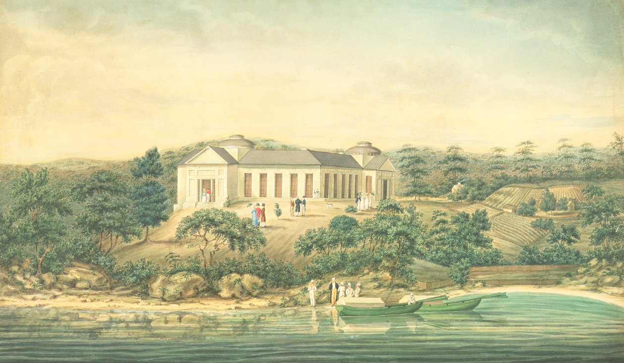 Henrietta Villa, Point Piper, hjemmet til kaptein John Piper, 1820 (wc) av Richard Read