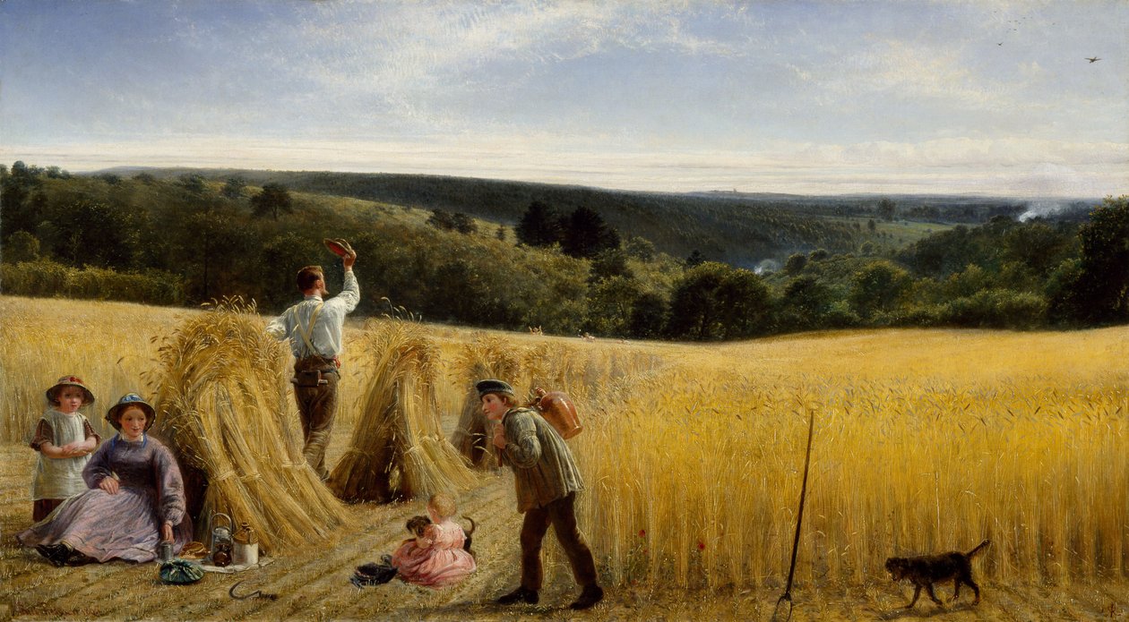 Dalene står også tykke av mais, 1865 av Richard Redgrave
