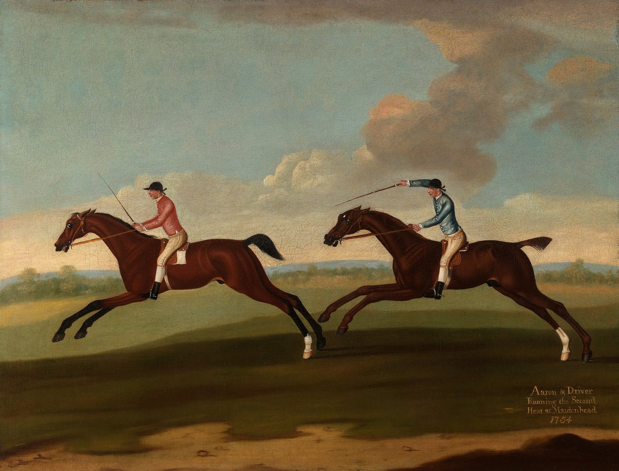 Aaron og sjåfør kjører det andre heatet ved Maidenhead, 1754 av Richard Roper