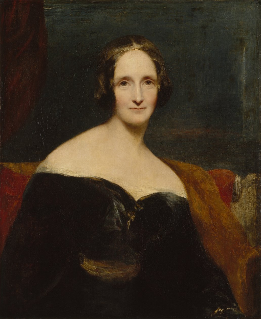 Mary Shelley, 1840 av Richard Rothwell