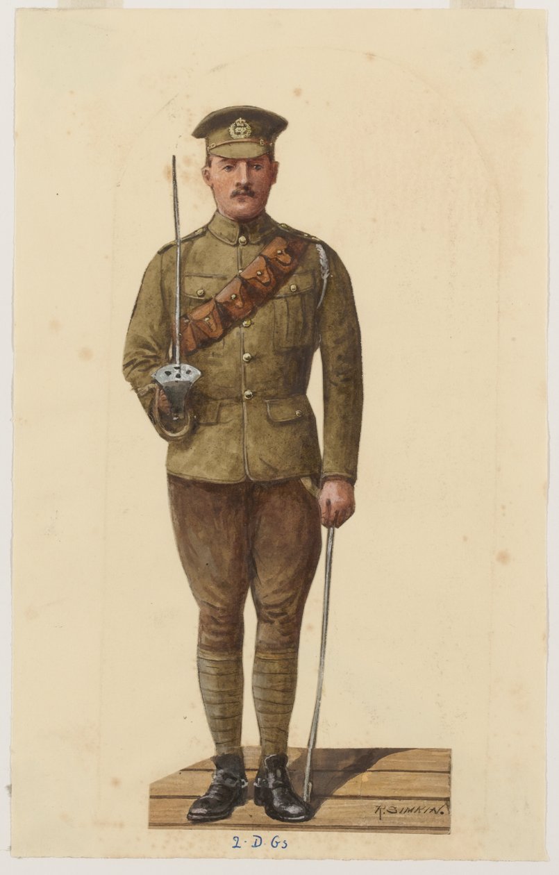 En tropper fra 2nd Dragoon Guards av Richard Simkin