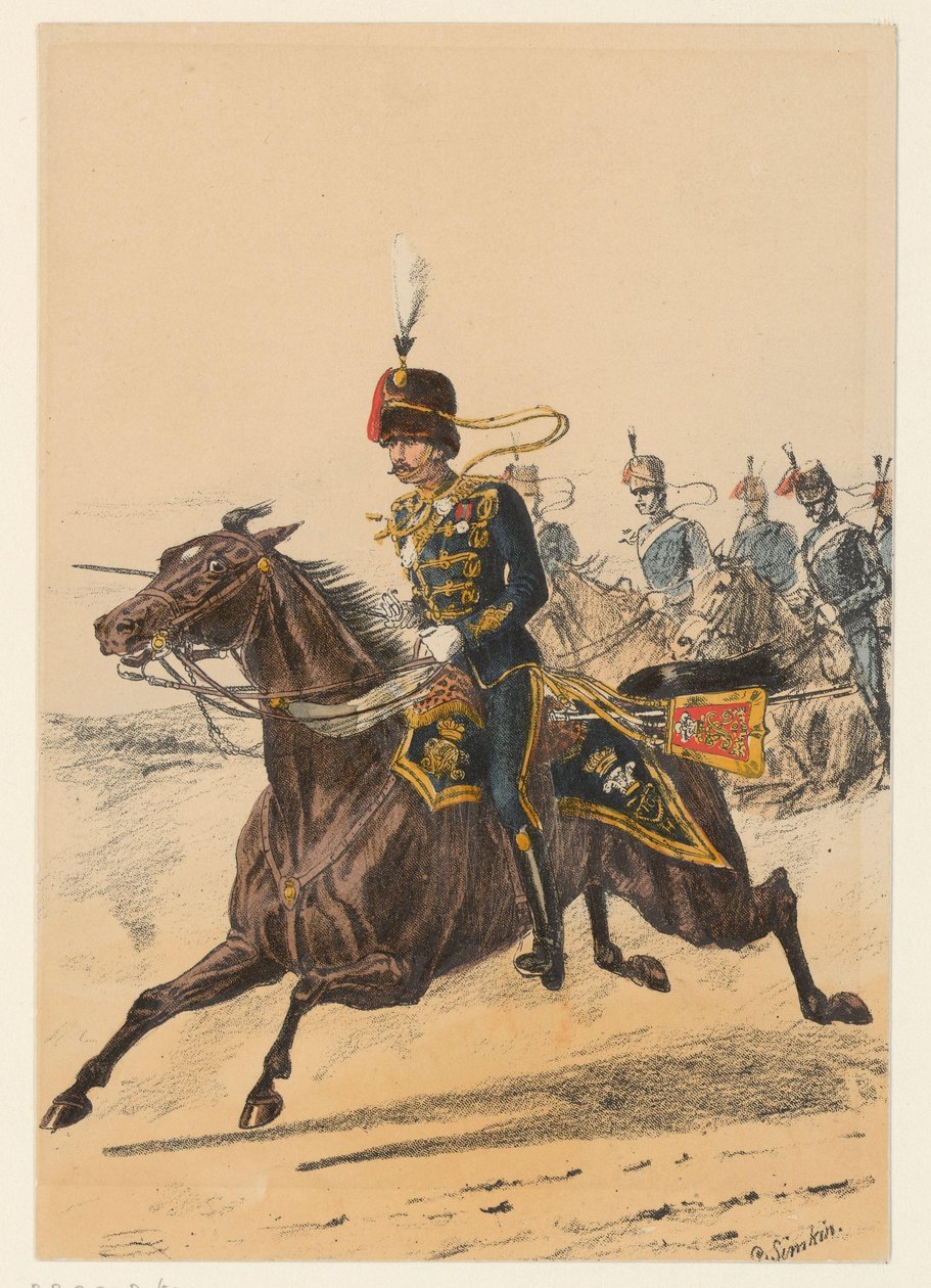 britisk militær Ni representasjoner av britiske militæruniformer (serietittel) av Richard Simkin