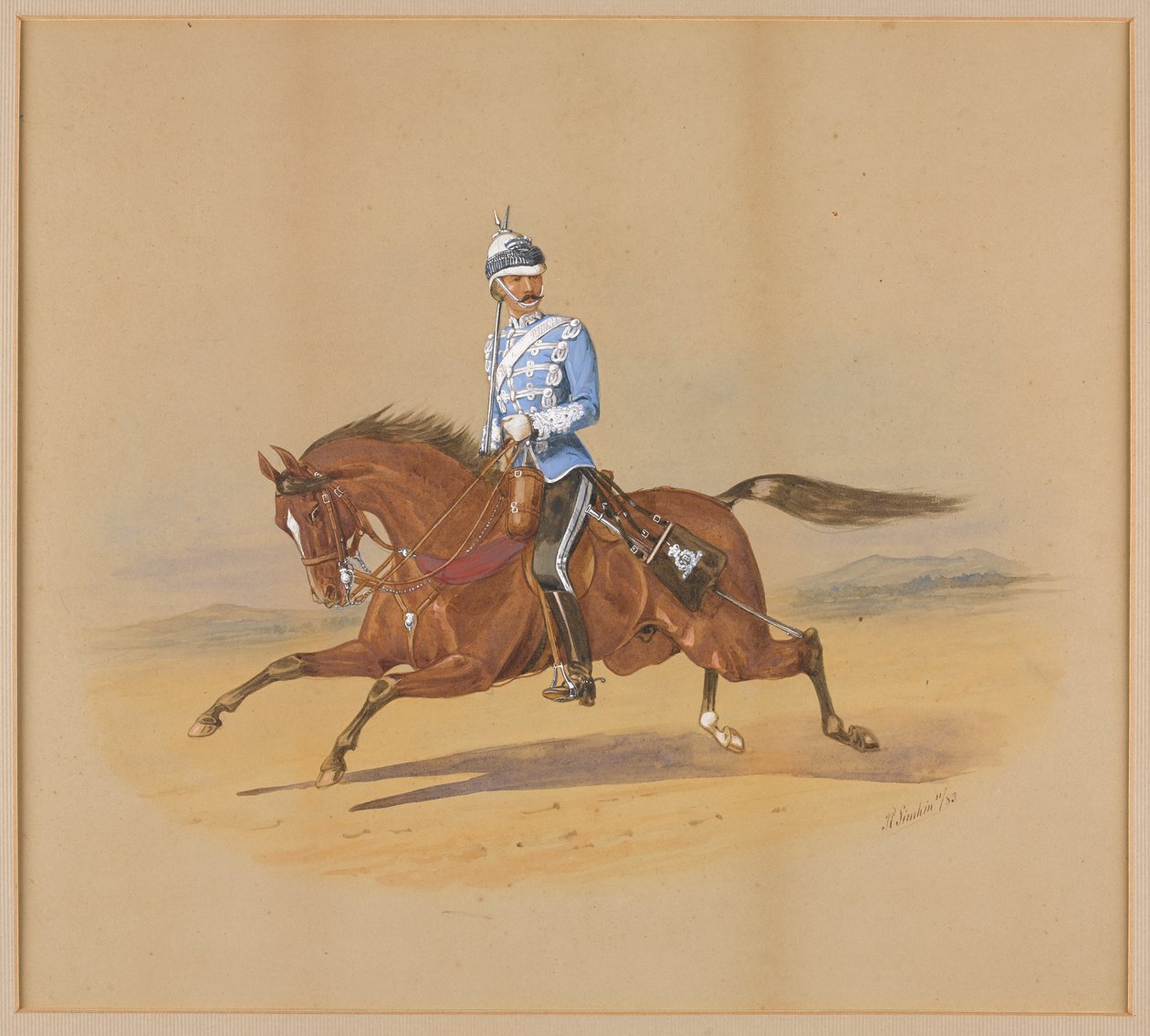 Oberst Gervase Francis Newport Tinley, 1st Bombay Lancers av Richard Simkin