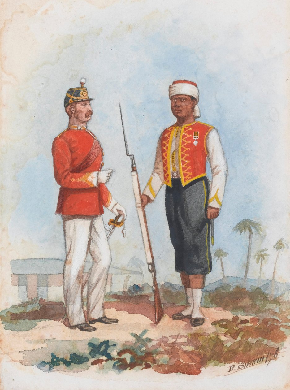 Infanteri, Vest-India-regimentet av Richard Simkin