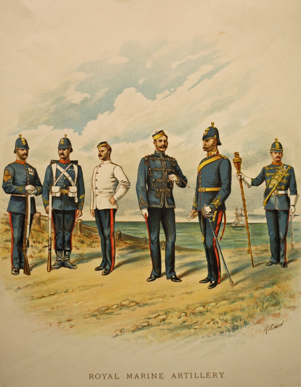 Royal Marine Artillery, 1897 av Richard Simkin