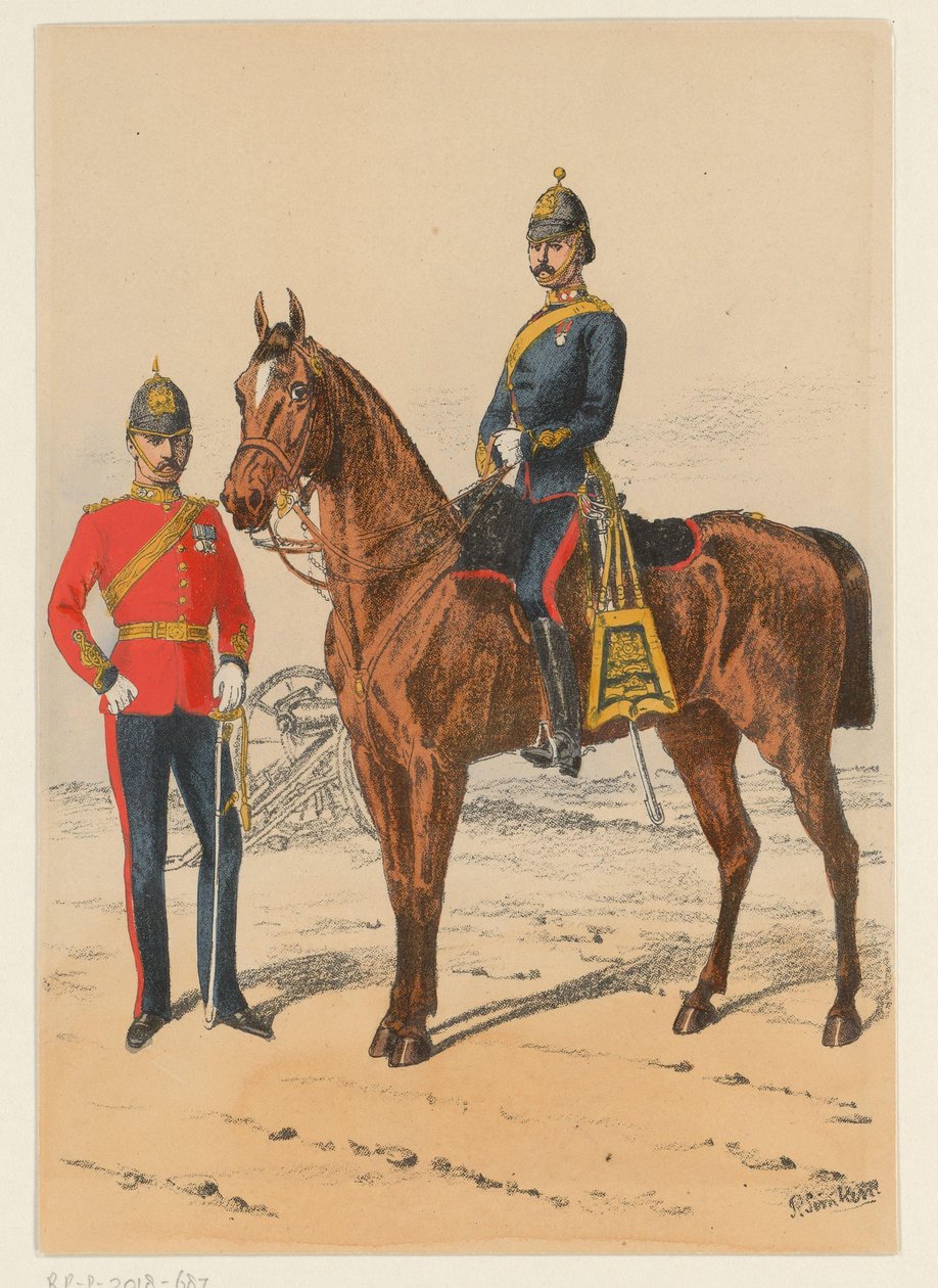 To britiske soldater Ni representasjoner av britiske militæruniformer (serietittel) av Richard Simkin
