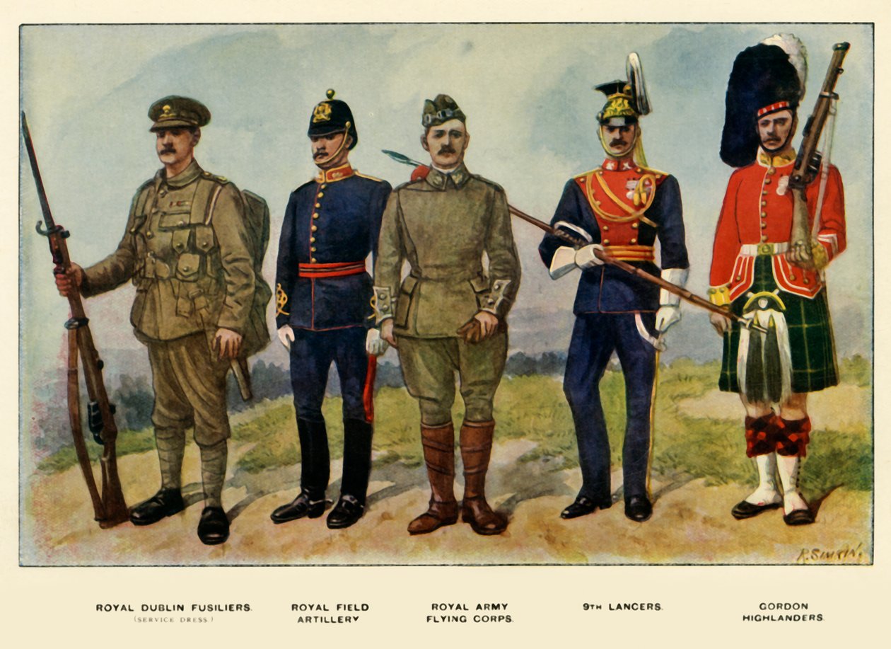 Typer av den britiske hæren, 1919. av Richard Simkin