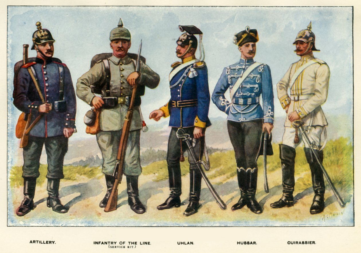 Typer av den tyske hæren, 1919. av Richard Simkin