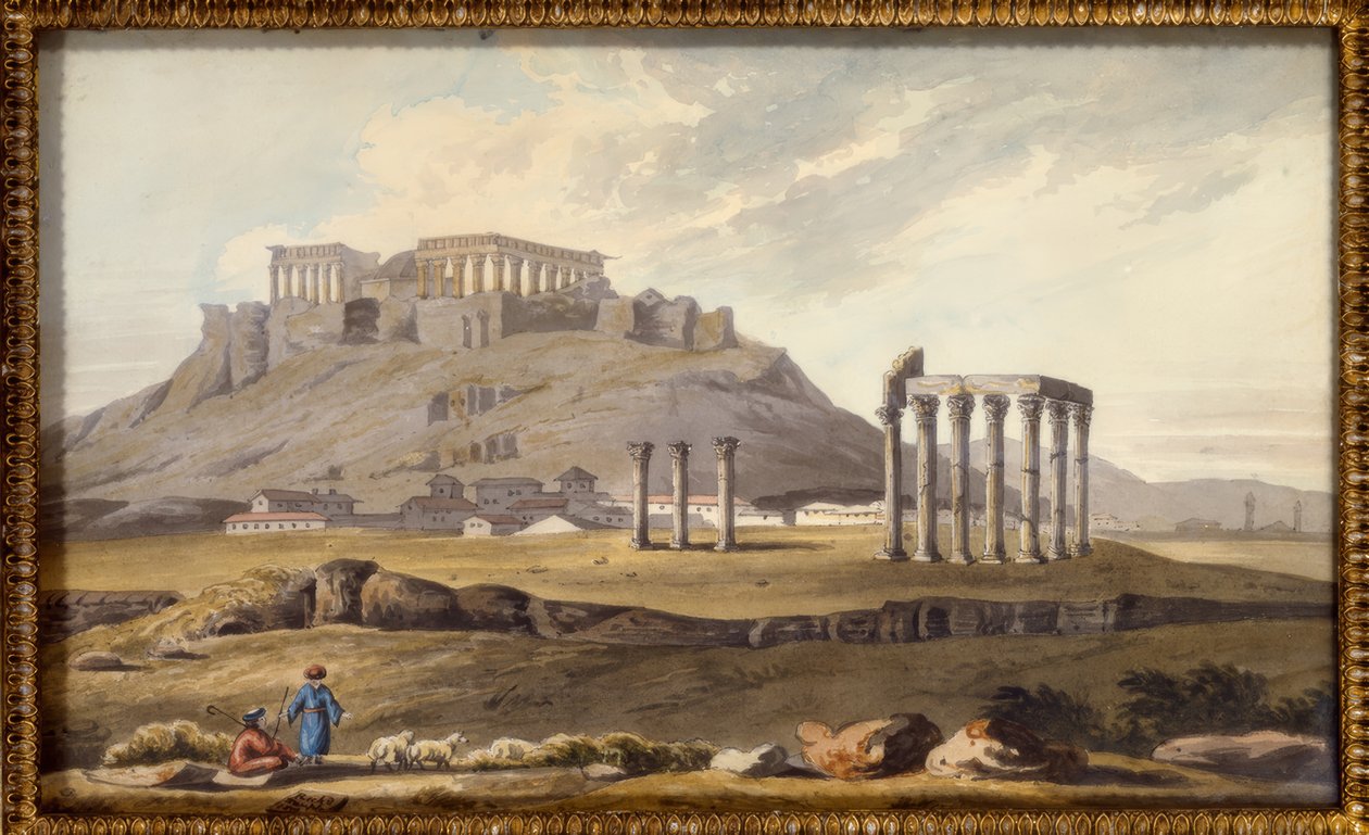 Templet til den olympiske Zevs og Akropolis av Richard Temple