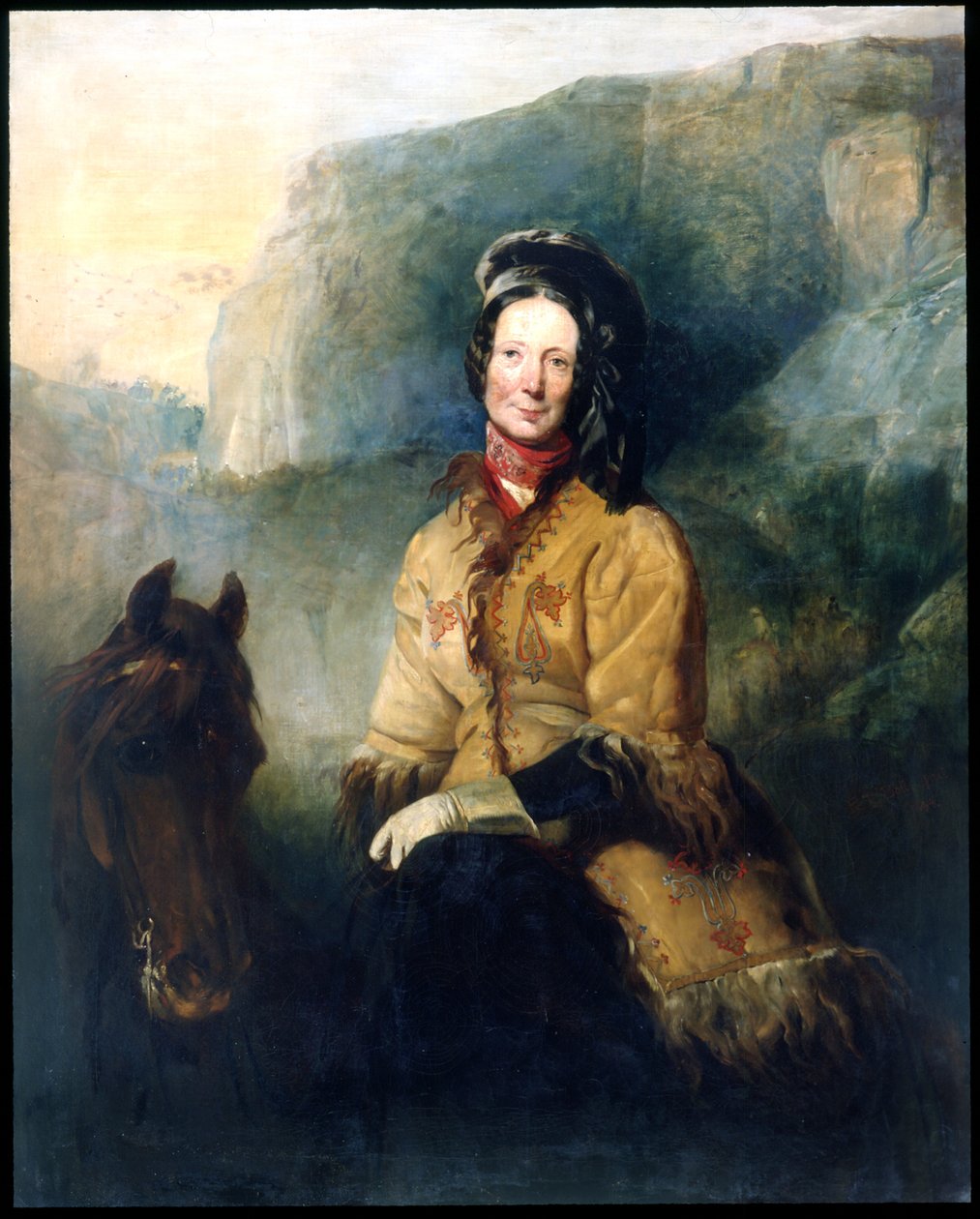Lady Florentia Sale, på retrett fra Kabul, Kabul-katastrofen av Richard Thomas Bott