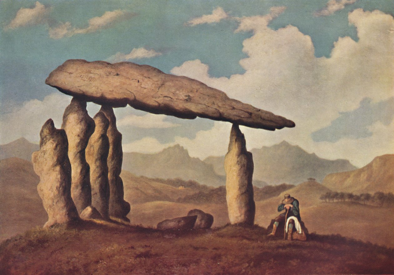 Megalittisk grav ved Pentre Ifan, Pembrokeshire, 1835, 1946 av Richard Tongue