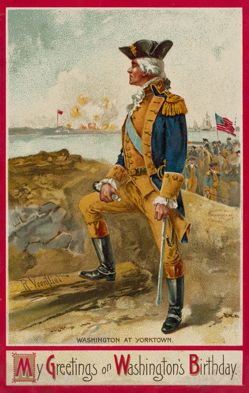 George Washington i Yorktown (kromolitho) av Richard Veenfliet