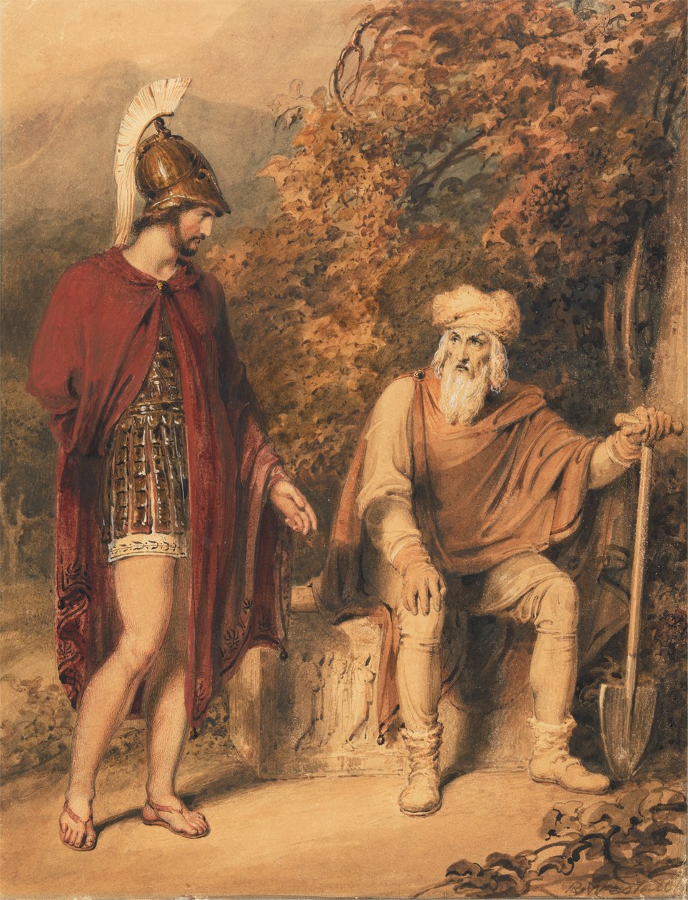 Alkibiades og Timon av Richard Westall