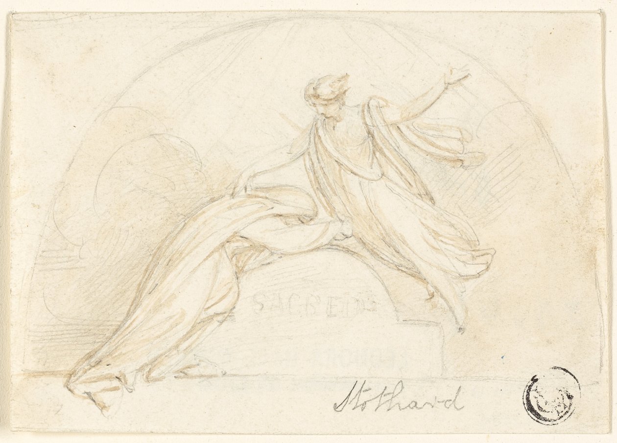 Design for begravelsesmonument av Richard Westall