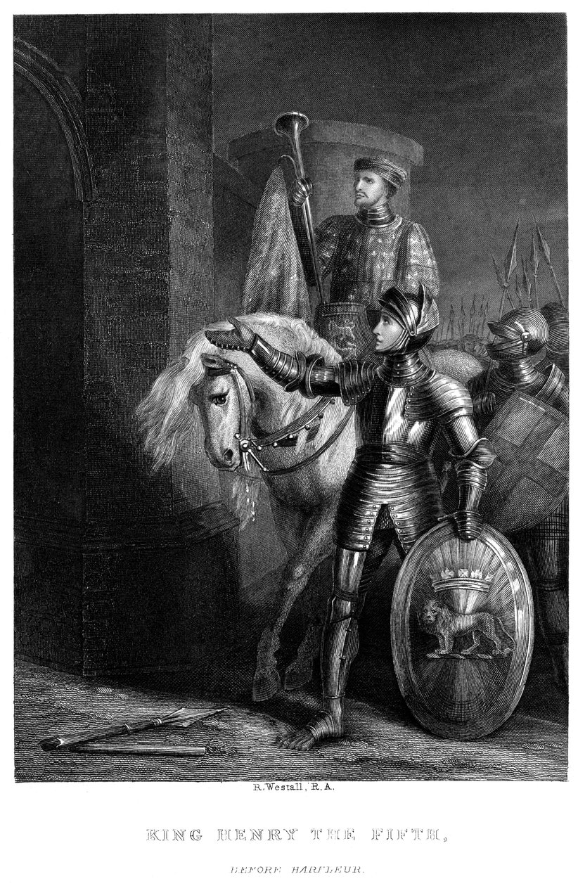 Kong Henry V 1387-14220, før Harfleur, 1800-tallet. av Richard Westall