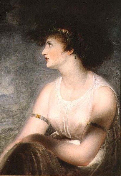 Portrett av kunstnerens kone som Sappho av Richard Westall