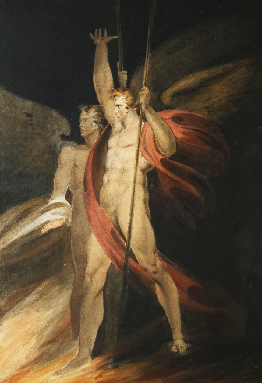Satan jubler, av Richard Westall