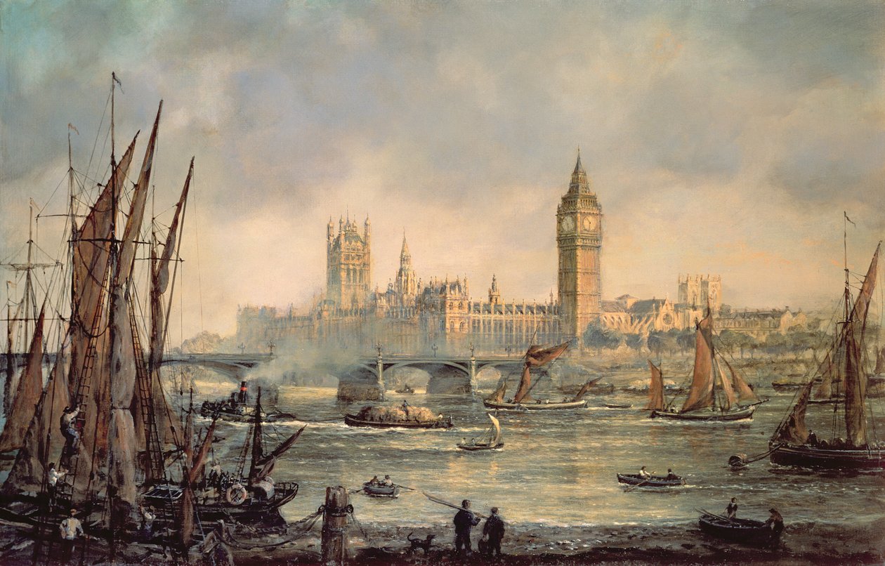 Houses of Parliament og Westminster Bridge av Richard Willis