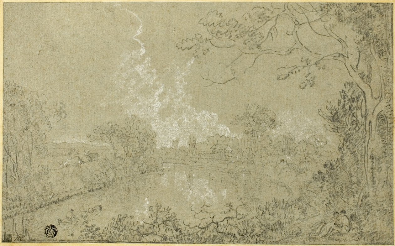 Banks of the River Dee nær Eaton Hall, Cheshire av Richard Wilson