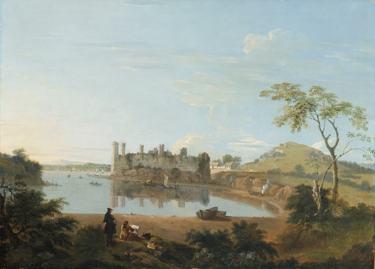 Caernarvon Castle, ca. 1744 (olje på lerret) av Richard Wilson