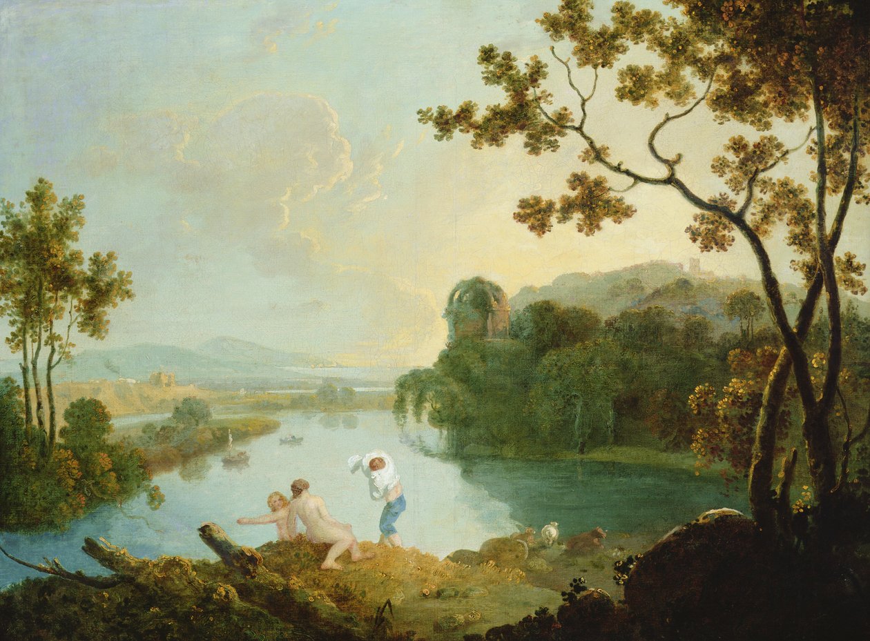 Klassisk landskap (olje på lerret) av Richard Wilson