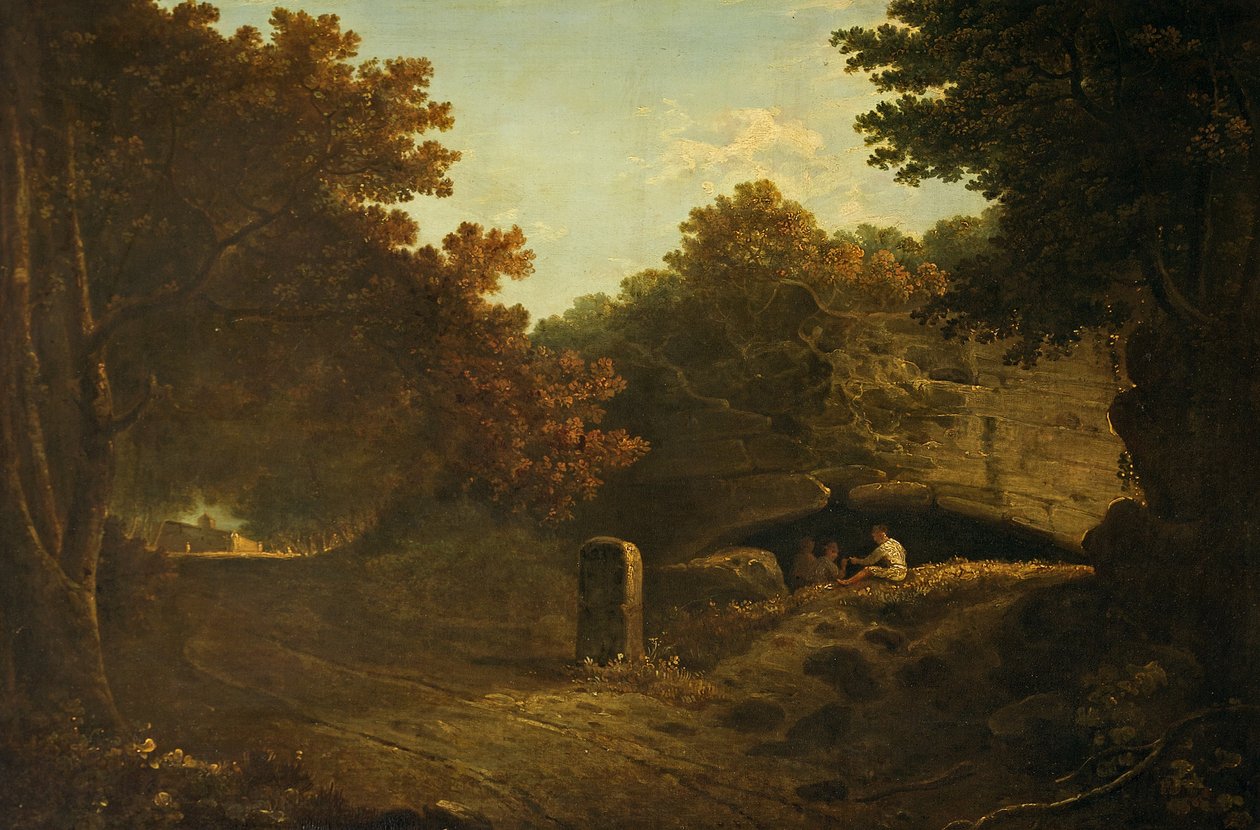 La Riccia, nær Albano, Italia 1752-57 (olje på lerret) av Richard Wilson