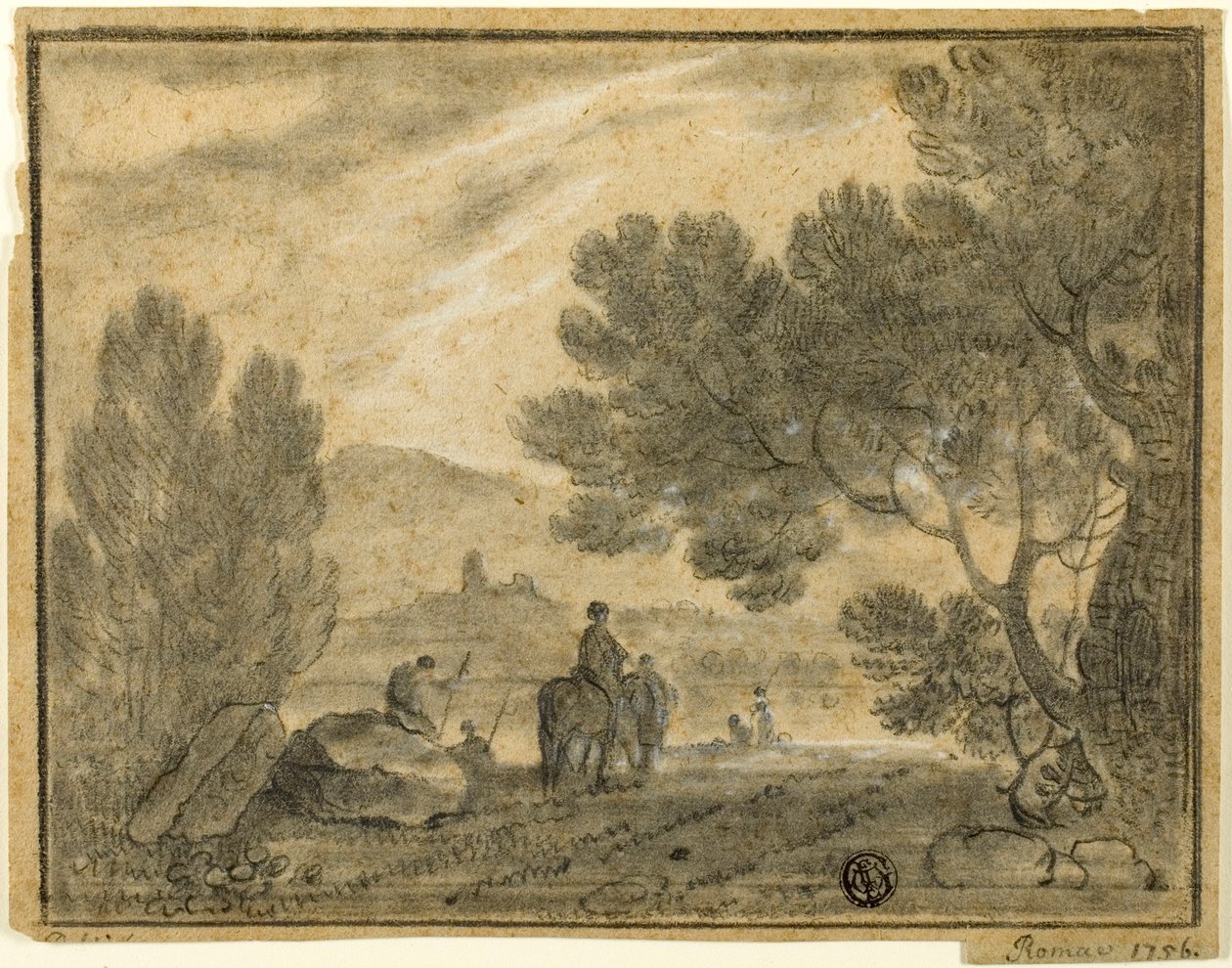 Romersk Campagna med figurer av Richard Wilson